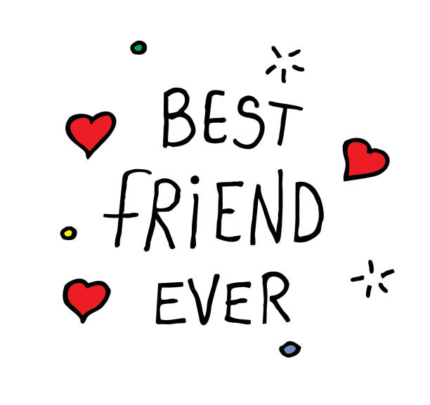 Best friend hand drawn illustration best friend forever friends stock illustrations