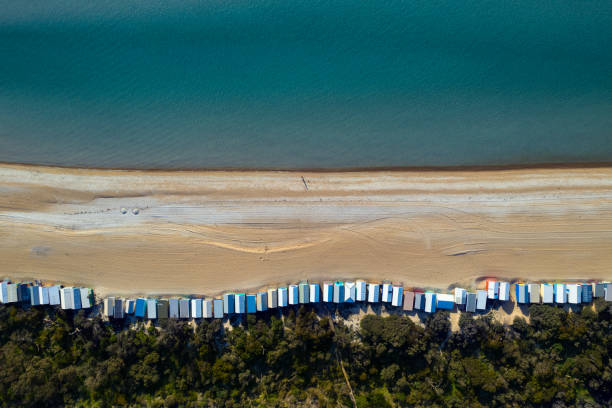 istock Mornington Peninsula Bathing Boxes Aerial 1031394084