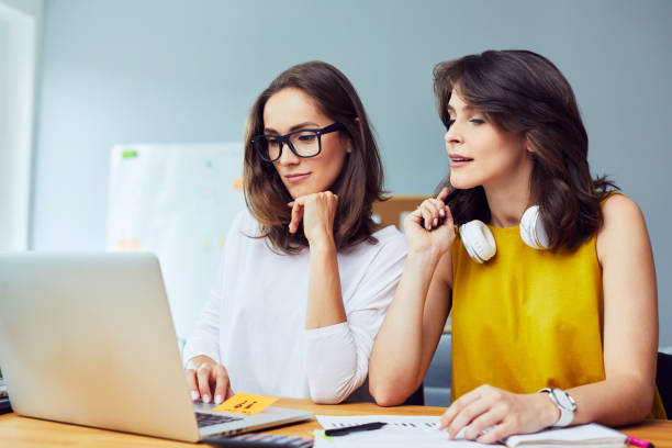 istock Two Female entrepreneur working with laptop 1031395592