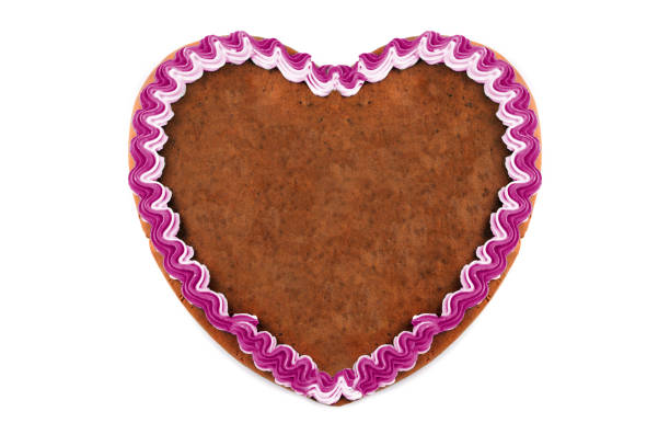 istock purple copy space Beer Fest Gingerbread heart with white isolated background 1031397666