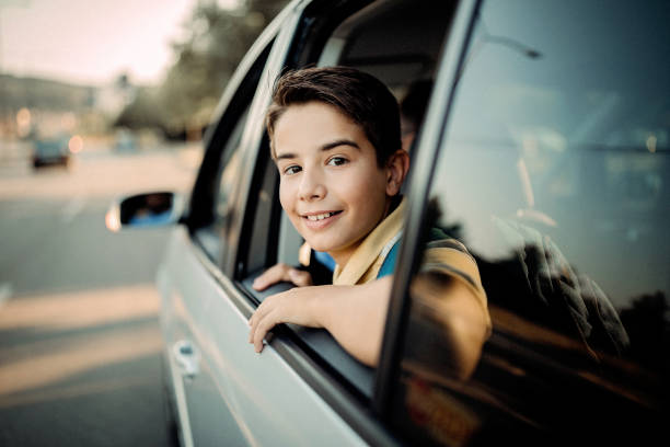 istock Father driving his son to school 1031397876