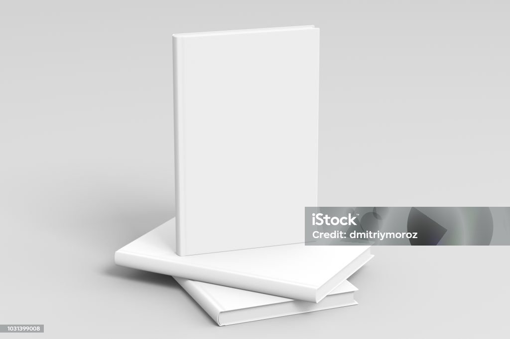 Mockup di copertina verticale del libro bianco - Foto stock royalty-free di Libro