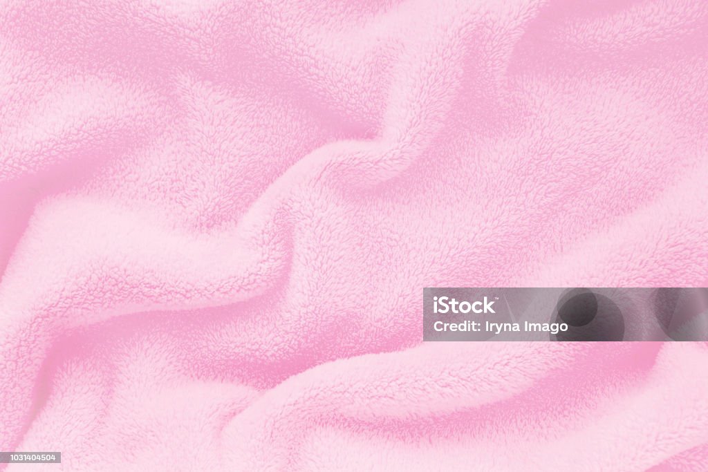 Fluffy Gentle Baby Pink Fabric With Waves And Folds Soft Pastel Textile  Texture Folds On The Soft Fabric Rose Towel Terry Cloth Stock Photo -  Download Image Now - iStock