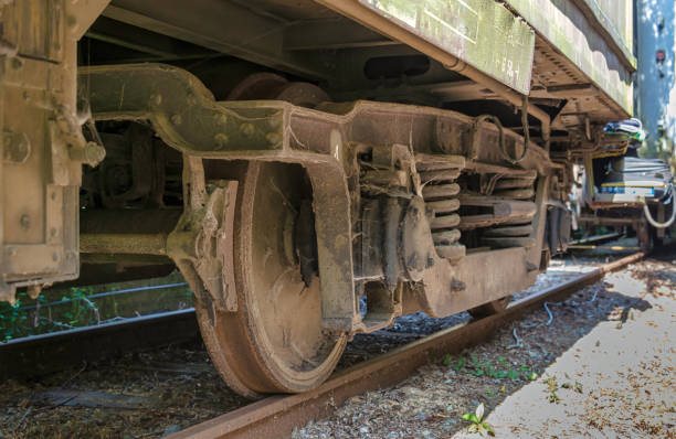 istock old rosted dirty wheels from train on railroad 1031404936