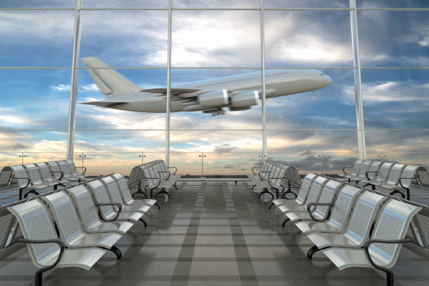 istock Empty airport departure lounge 1031407502