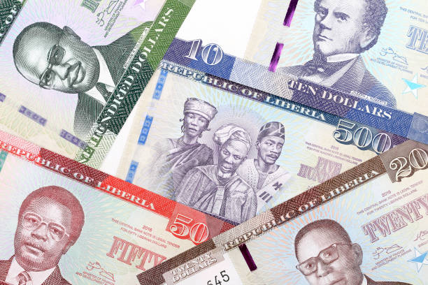 リベリア ドル、背景 - liberia ストックフォトと画像