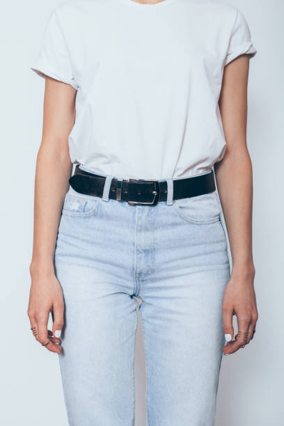 istock Unrecognizable young woman wearing blanc white t-shirt 1031419352