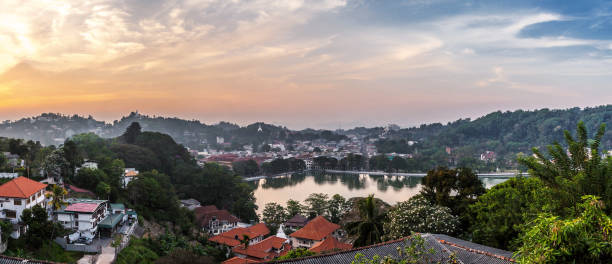 istock Panoramic World Heritage Kandy City in evening sunset, Sri lanka 1031423146