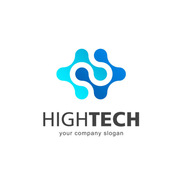 Vector design element for business. High Tech. Nanotechnology Vector design element for business. High Tech. Nanotechnology laboratory technician icon stock illustrations