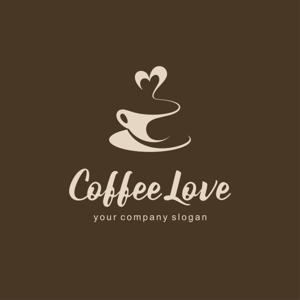 Vector design element for coffee shop Vector design element for coffee shop milk tea logo stock illustrations
