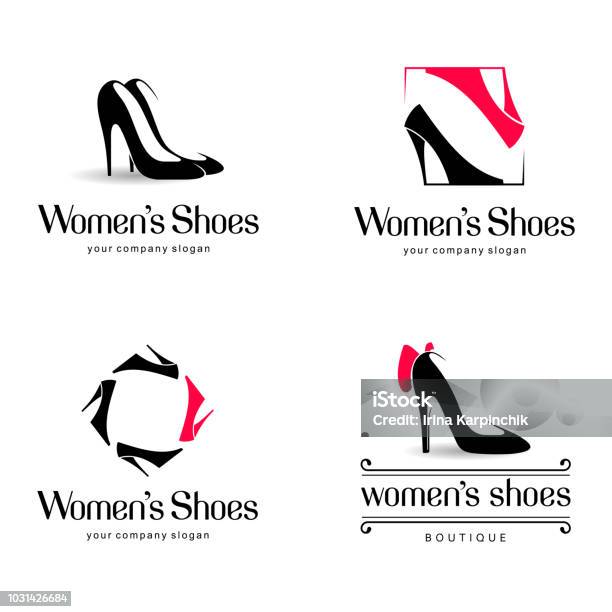 Éléments De Design Vectoriel Pour Magasin De Chaussures Vecteurs libres de droits et plus d'images vectorielles de Chaussures
