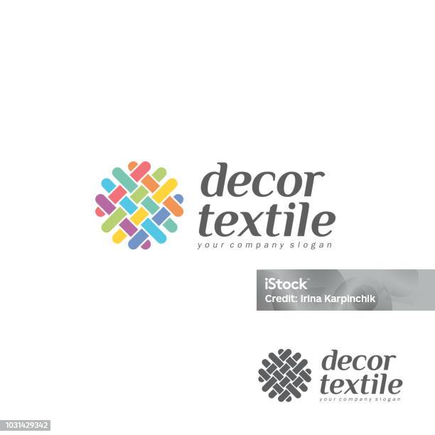 Vector Design Element For Shop Knitting Textile Stock Illustration - Download Image Now - Logo, Woven Fabric, Weaving