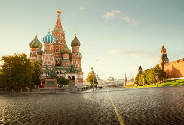 istock Saint Basil's Cathedral on Red Square in Moscow, Russia 1031429442
