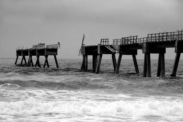 istock Fishing Pier destroyed by hurricane 1031429602