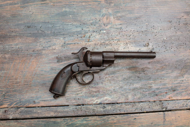 istock Historic pistol in a exhibit 1031429628