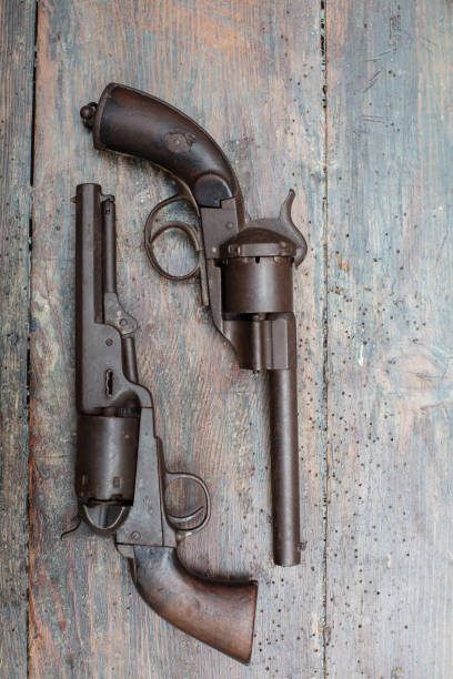istock Historic pistols in a collectors exhibit 1031429654