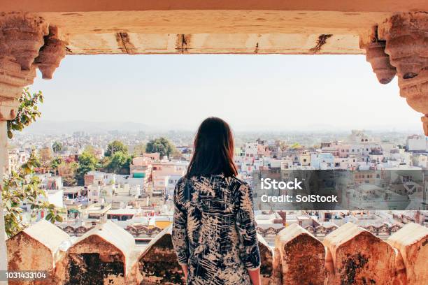 Admiring The City Of Udaipur Stock Photo - Download Image Now - India, Travel, Travel Destinations