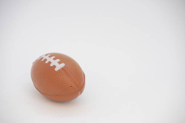 istock A football ball on a white background 1031433488