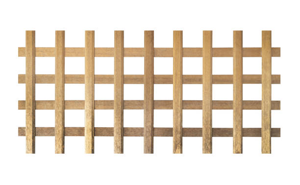 istock Wooden fence Isolated on white background 1031436934