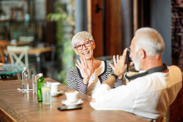 istock Senior couple in the coffee shop 1031437680