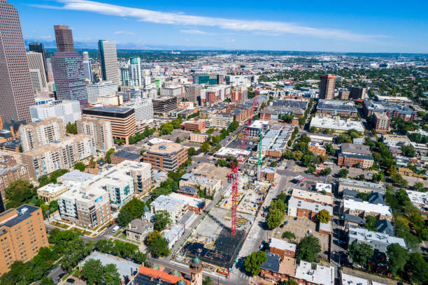 istock Construction cranes rise up new buildings in Downtown Denver Colorado 1031444280