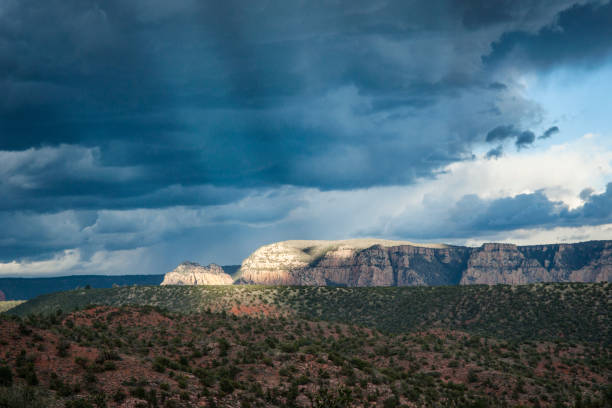 istock Light rays through stormy skies, Sedona 1031444732