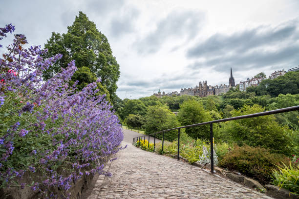 Edinburgh vew from a public garden