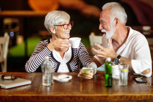 istock Senior couple in the coffee shop 1031445988
