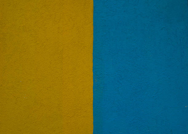 istock Yellow and blue concrete walls 1031455660