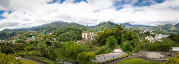 istock Panoramic aerial view of Petropolis from Fatima Throne viewpoint - Petropolis, Rio de Janeiro, Brasil 1031458564