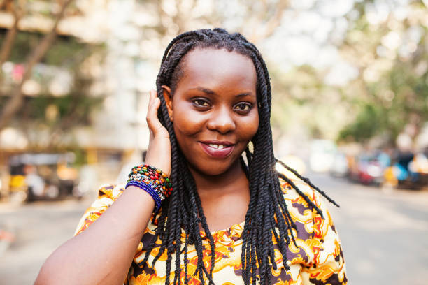 istock Cute african woman flirting 1031458656
