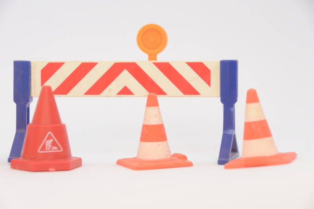 istock Road works symbol on a white background 1031459040