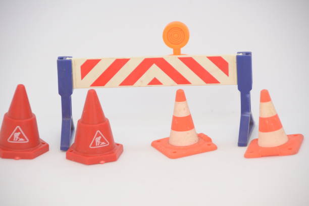 istock Road works symbol on a white background 1031459380