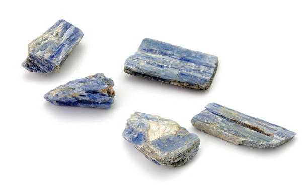 istock Five pieces kyanite stones isolated on white 1031468026