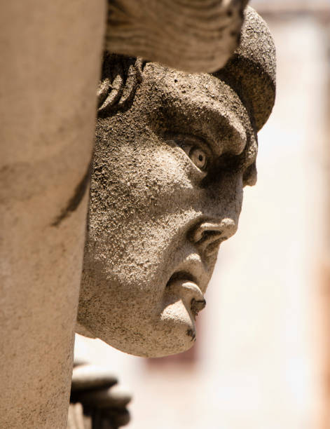 istock Stone portrait on external frieze on St Jakov's ( St James ) cathedral in Sibenik 1031468236
