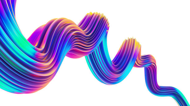 istock Creative design element in holographic neon colors for trendy Christmas design 1031469352