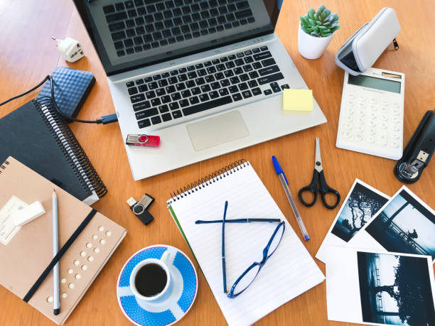 istock Messy Desk in a day of work 1031477668
