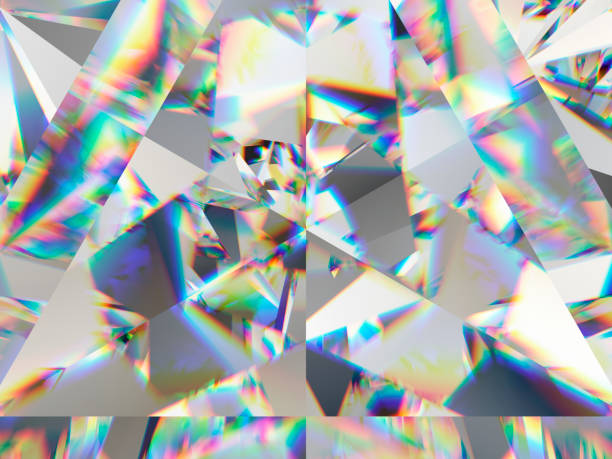 istock diamond structure extreme closeup and kaleidoscope. top view of round gemstone 3d render, 3d illustration 1031484908