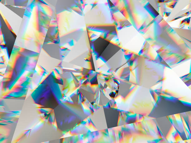 istock diamond structure extreme closeup and kaleidoscope. top view of round gemstone 3d render, 3d illustration 1031484912