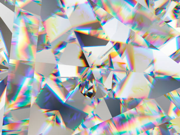 istock diamond structure extreme closeup and kaleidoscope. top view of round gemstone 3d render, 3d illustration 1031484914