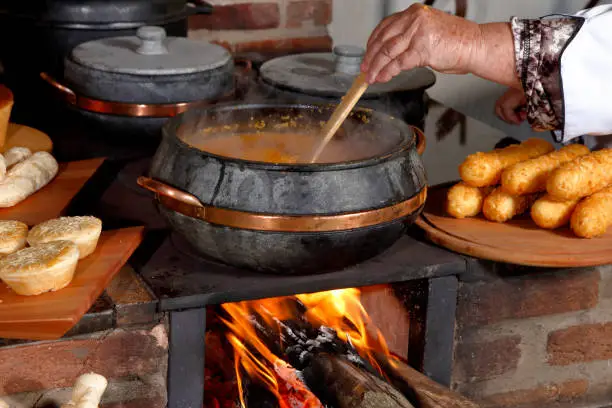 Photo of Wood stove in typical rural house in the interior of Brazil