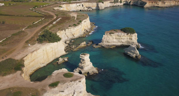 istock coast, cliff and rocks aerial view from drone 1031499940