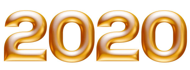 istock Year 2020, metallic golden numbers, 3d illustration 1031503170