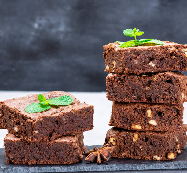 istock pieces of chocolate brownie pie with walnuts 1031504464