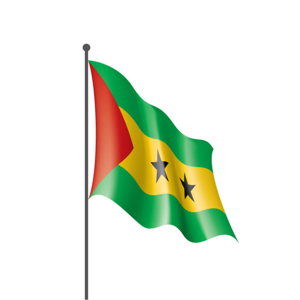istock Sao Tome and Principe flag, vector illustration on a white background 1031507350