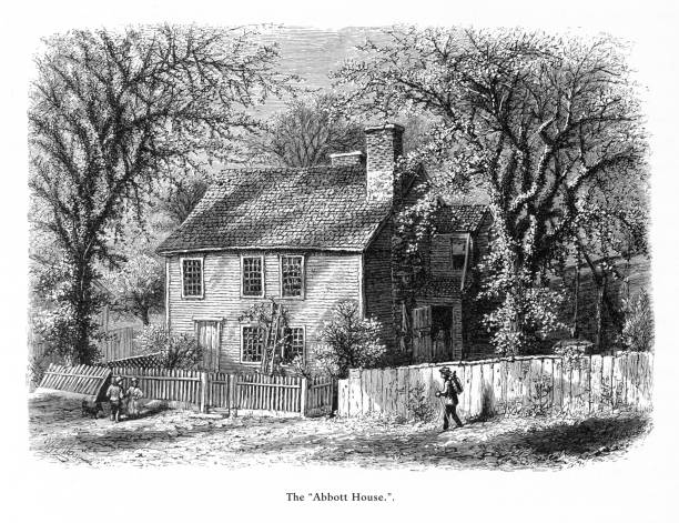 Abbott House, Providence, Rhode Island, United States, American Victorian Engraving, 1872 Very Rare, Beautifully Illustrated Antique Engraving of Abbott House, Providence, Rhode Island, United States, American Victorian Engraving, 1872. Source: Original edition from my own archives. Copyright has expired on this artwork. Digitally restored. providence house stock illustrations