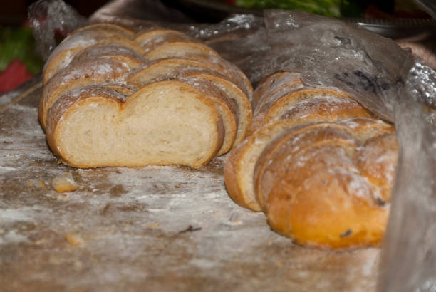 Fresh bread served at dinner, hotel.