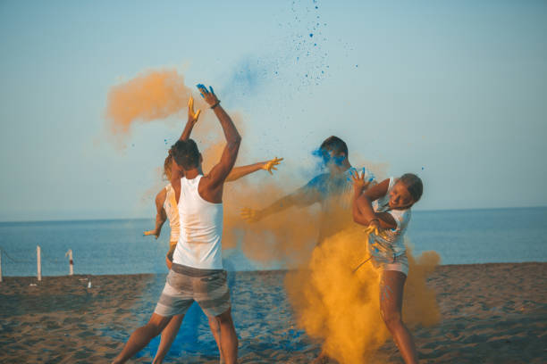 istock Powder paint fight at the beach 1031515810