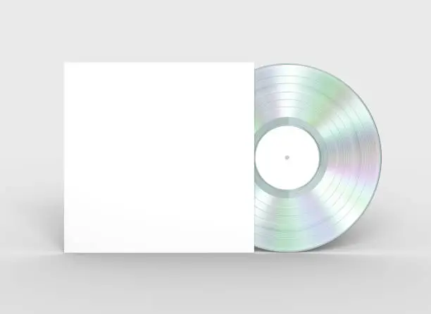 Photo of Platinum Vinyl Record And White Paper Case