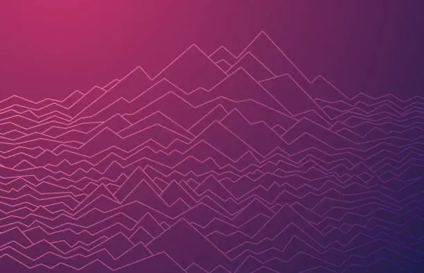 Vector illustration of Line Waves Abstract